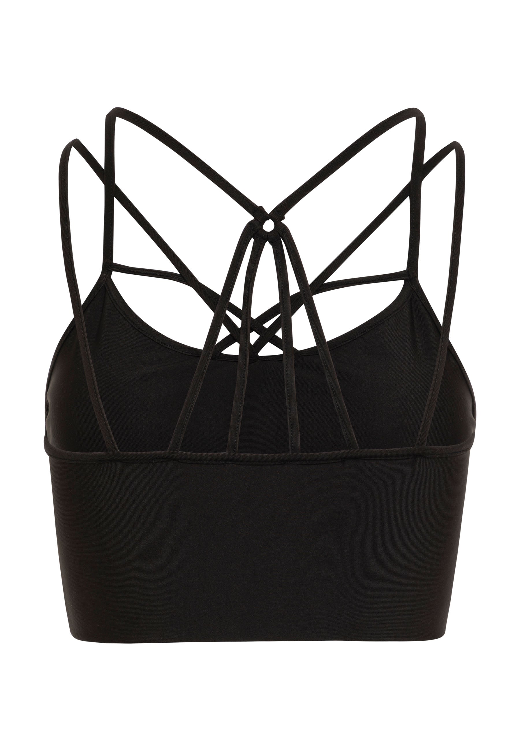 Lisminas 113 Sport-BH in Schwarz verfügt über ein überkreuztes Rückendesign und schöne Trägern.
